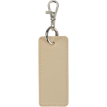 Logo trade business gifts image of: Resi Plus GRS recycled rectangle charm keychain