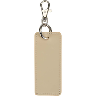 Logotrade corporate gift picture of: Resi Plus GRS recycled rectangle charm keychain