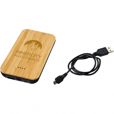 Logo trade meene pilt: Tulevane 6000 mAh bambusest/kangast juhtmevaba akupank