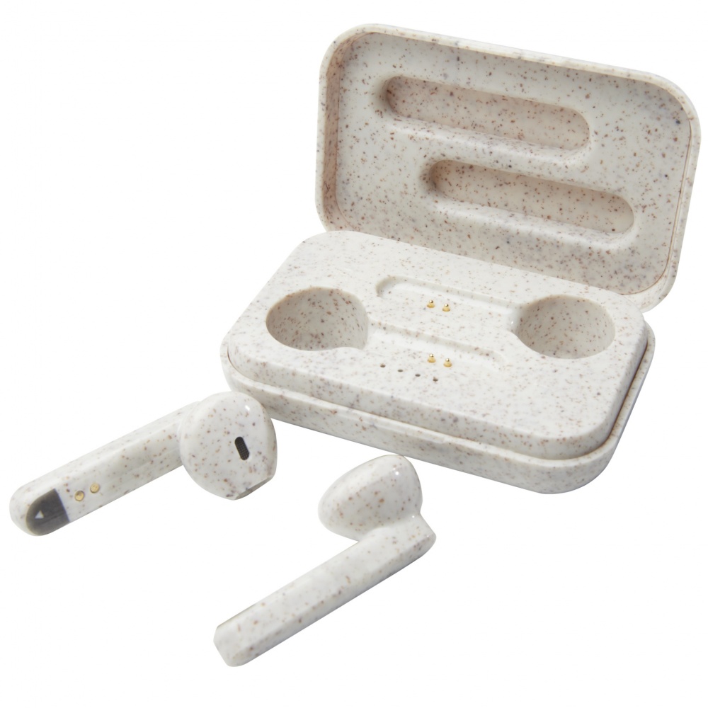 Logotrade ärikingi foto: Nantai nisuõlest True Wireless kõrvaklapid
