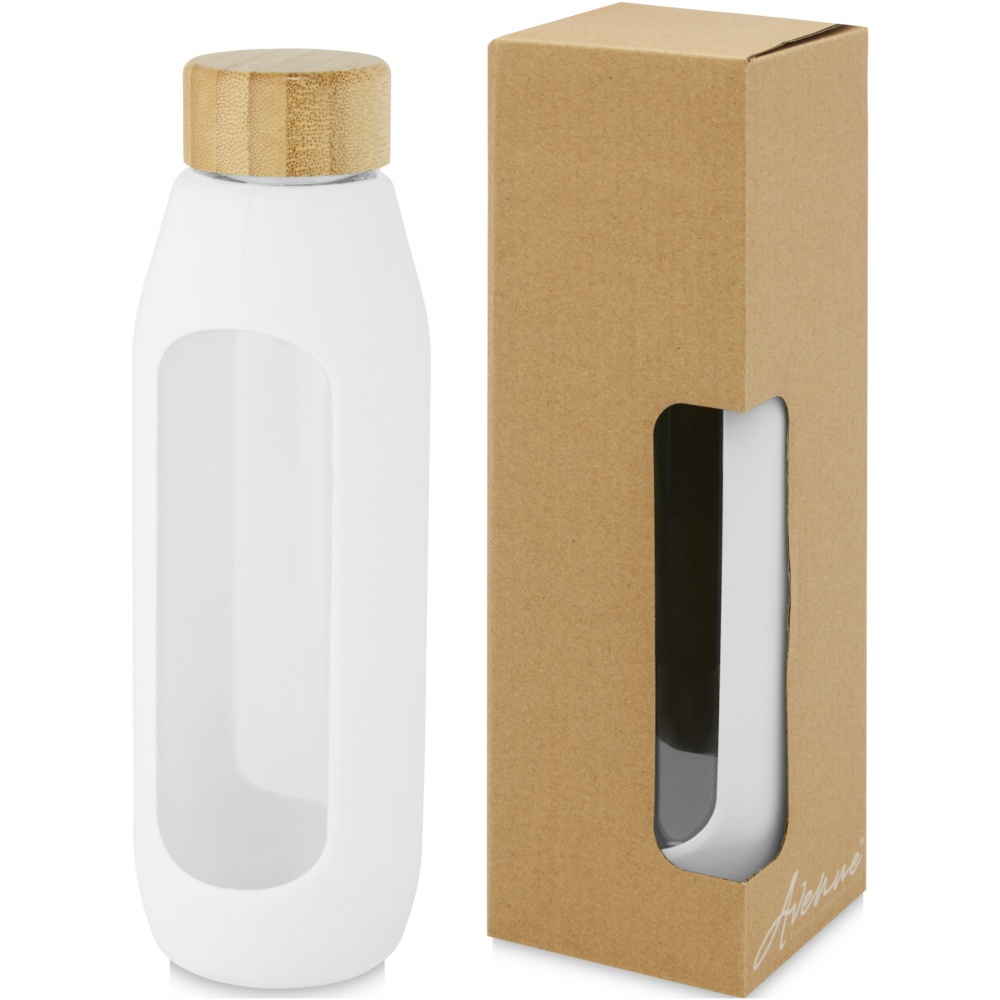 Logo trade reklaamkingitused foto: Tidan 600 ml borosilikaatklaasist pudel silikoonkäepidemega