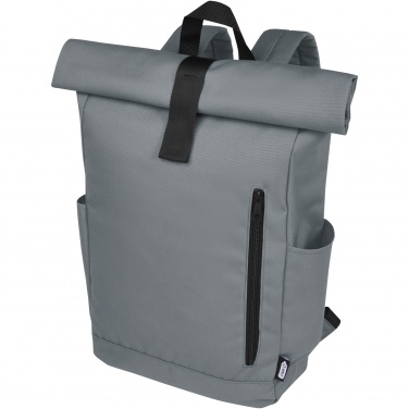 Logo trade reklaamtoote pilt: Byron 15,6" GRS RPET rull-top seljakott 18L