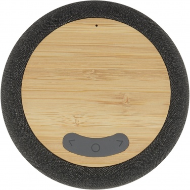 Logo trade firmakingid foto: Ecofiber bambusest/RPET Bluetooth® kõlar ja juhtmevaba laadimisalus
