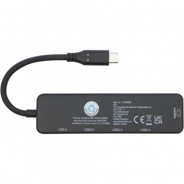 Logo trade firmakingid foto: Loop RCS taaskasutatud plastist multimeediumiadapter USB 2.0-3.0 HDMI-pordiga