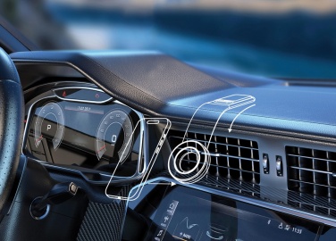 Logotrade reklaamkingituse foto: DriveGrip RCS taaskasutatud plastist universaalne magnetiline autohoidik