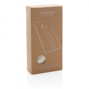 Logotrade reklaamkingituse foto: Ukiyo Aware™ 180gr puuvillased salvrätikud 4tk komplekt