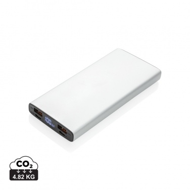 Logotrade reklaamkingituse foto: Alumiiniumist 18 W 10 000 mAh PD Powerbank