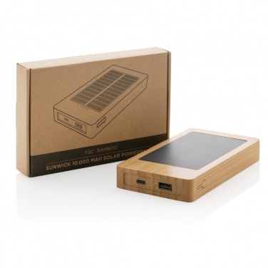 Logotrade reklaamkingid pilt: Sunwicki 10 000 mAh bambusest päikeseenergiapank