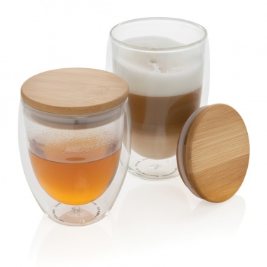 Logotrade meened pilt: Klaaside komplekt bambusest kaanega 350 ml