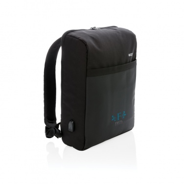 Logo trade reklaamkingi pilt: Swiss Peak 15-tolline vargusvastane RFID ja USB seljakott PVC-vaba