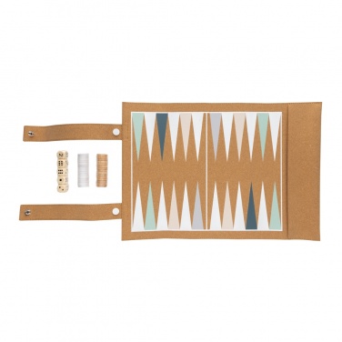 Logo trade ärikingituse pilt: Brittoni korgist kokkupandav backgammoni ja kabe mängukomplekt