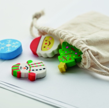 Logo trade firmakingitused foto: Komplektis 4 jõuluteemalist kustukummi