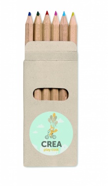 Logo trade reklaamkingituse pilt: Karbis 6 värvilist pliiatsit