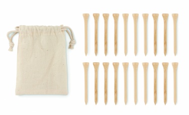 Logo trade reklaamkingituse pilt: 20 bambusest golfi t-de komplekt
