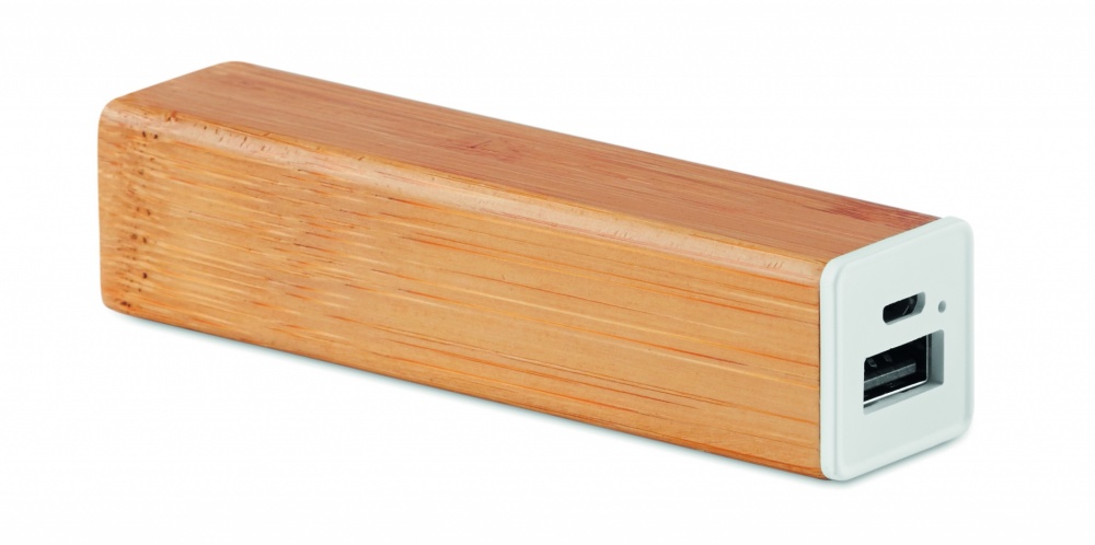 Logo trade reklaamkingi pilt: Bambusest akupank 2200 mAh POWERBAM