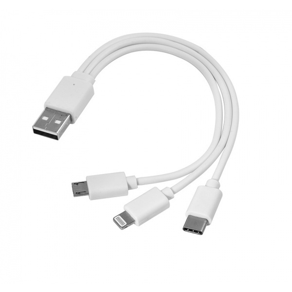 Logotrade firmakingid pilt: 3-ühes USB-kaabel c-tüüpi + mikro-USB + välk