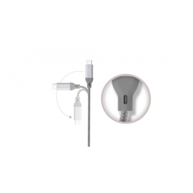 Logo trade meened foto: Nailonist andmeedastuskaabel LK30 Type - C Quick Charge 3.0