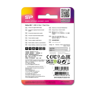 Logotrade reklaamkingi foto: Mälupulk Silicon Power HELIOS 202, 3.2 Gen 1, 16 GB