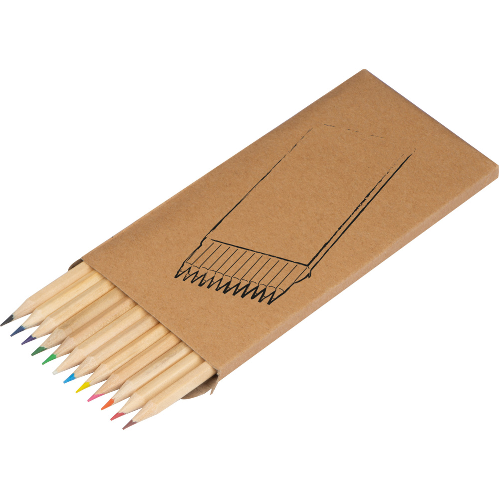 Logo trade reklaamkingi pilt: 12-osaline värvipliiatsikomplekt MENORCA