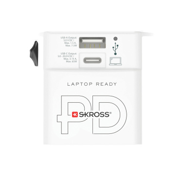 Logotrade reklaamtooted pilt: SKROSS World Travel Adapter MUV 65W PD USB C kaabliga