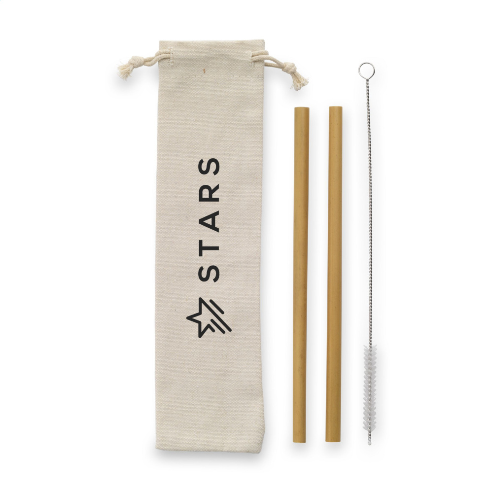 Logo trade reklaamtoote pilt: ECO Bamboe Straw Komplekt bambusest kõrred