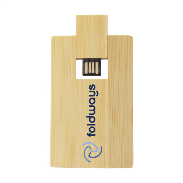 Logotrade reklaamkingituse foto: Krediitkaart USB Bamboo 16 GB