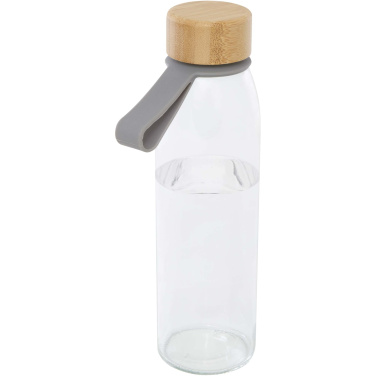Logotrade reklaamtoote foto: Porto 500 ml klaasist veepudel bambusest korgiga