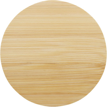 Logotrade meene foto: Lenora 250 ml klaasist tass bambusest kaanega