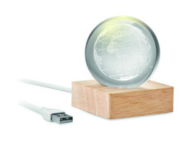 Logotrade meene foto: LED-klaasist kera Globe