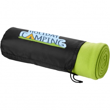 Logotrade mainoslahjat kuva: Huggy-fleecepeitto pussissa