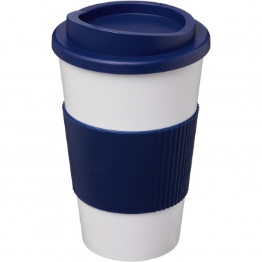 Logo trade mainoslahjat tuotekuva: Americano® 350 ml eristetty muki oterenkaalla