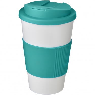 Logo trade liikelahjat tuotekuva: Americano® 350 ml muki, läikyttämätön kansi, grippi