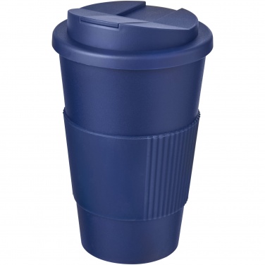 Logotrade mainostuote tuotekuva: Americano® 350 ml muki, läikyttämätön kansi, grippi