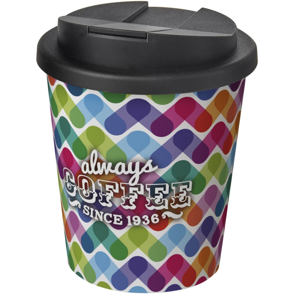 Logo trade mainoslahjat tuotekuva: Brite-Americano® Espresso 250 ml muki, läikyttämätön kansi