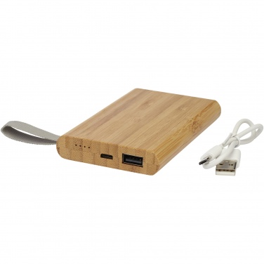 Logotrade mainoslahja tuotekuva: Tulda-varavirtalähde, 5 000 mAh, bambua