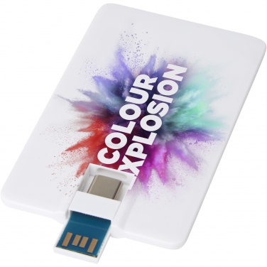 Logo trade liikelahjat tuotekuva: Duo Slim 64 Gt USB-asema, Type-C ja USB-A 3.0