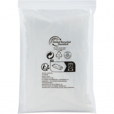 Logotrade liikelahja tuotekuva: Mayan GRS-kierrätetty kertakäyttösadeviitta säilytyspussilla 