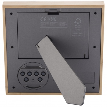 Logo trade mainostuote kuva: Sasa bambusta valmistettu valokuvakehys lämpömittarilla