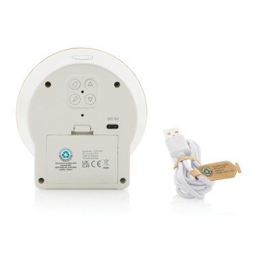 Logotrade mainostuotet kuva: Utah RCS LCD työpöytäkello bambusta