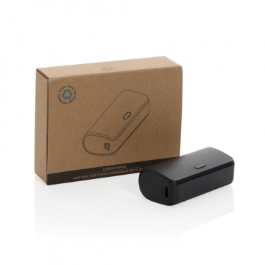 Logotrade mainostuote tuotekuva: FlashCharge 5000mAh pikalatausvirtapankki RCS muovista