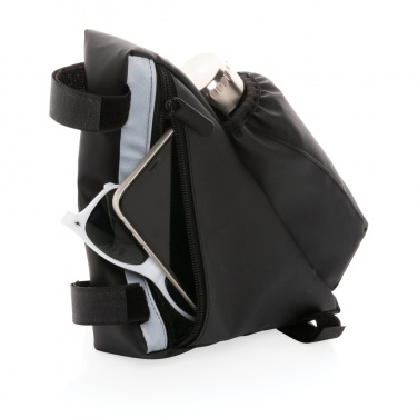 Logotrade mainoslahja tuotekuva: PU laukku pullonpidikkeellä pyörän runkoon