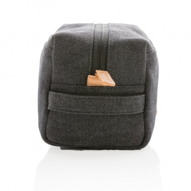 Logo trade mainoslahja ja liikelahja tuotekuva: Canvas-toalettilaukku - PVC-vapaa