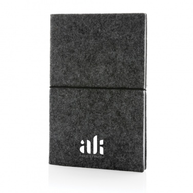Logo trade liikelahjat tuotekuva: GRS A5 pehmeäkantinen vihko kierrätetystä huovasta