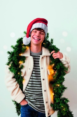 Logotrade liikelahjat kuva: Jouluinen neulottu pitkä pipo