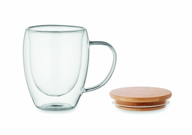 Logo trade mainoslahjat ja liikelahjat kuva: Kaksiseinäinen lasimuki