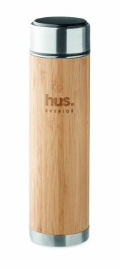 Logotrade mainoslahja tuotekuva: Bambu termospullo 480 ml PANAY