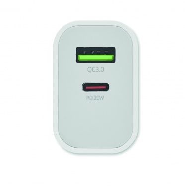 Logotrade liikelahja mainoslahja kuva: USB-laturi EU-pistokeella