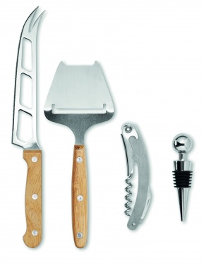 Logo trade mainoslahja kuva: Juusto- ja viinisetti