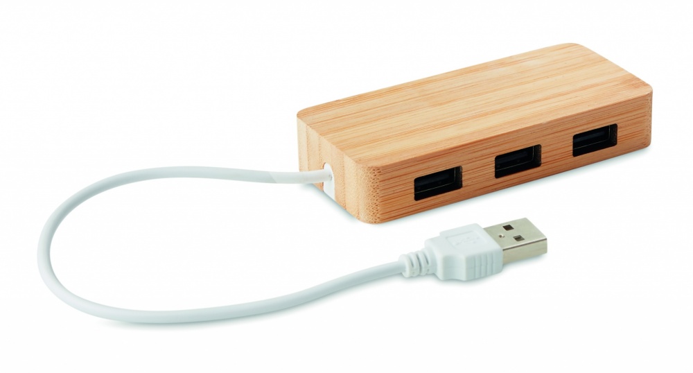 Logotrade liikelahja tuotekuva: Bambu USB- keskitin