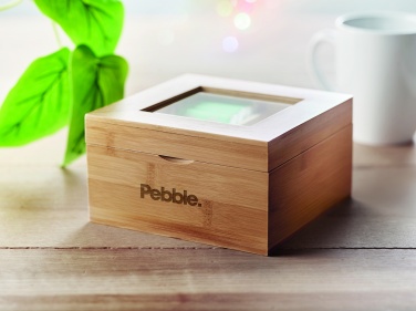 Logo trade liikelahjat mainoslahjat kuva: Bambu teelaatikko